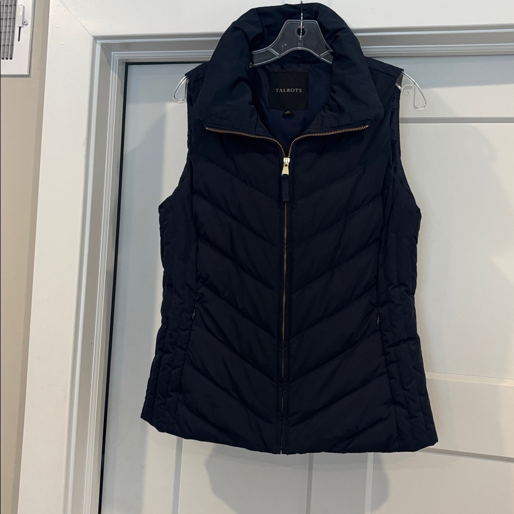 Talbots Women's Dark Quilted Vest - Picture 6 of 6